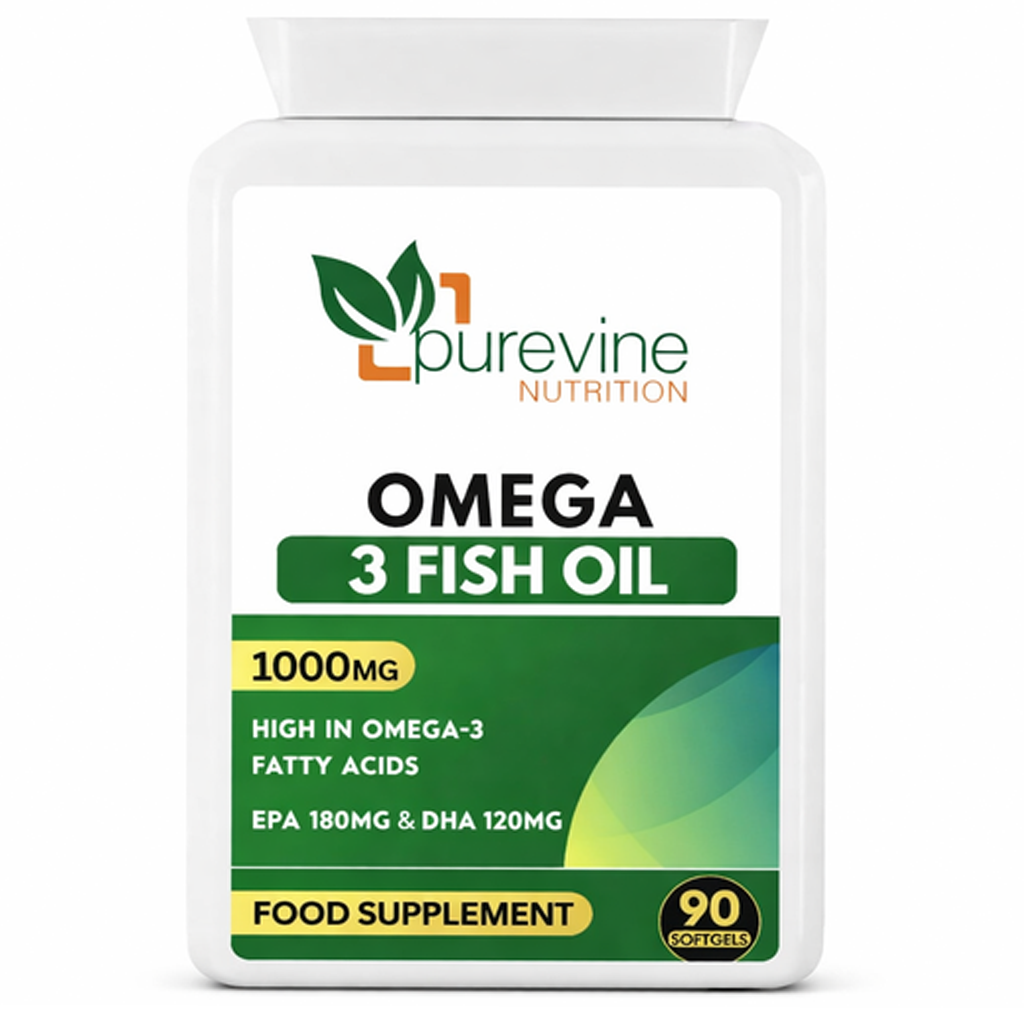 Omega 3 Fish Oil 1000mg Capsules | Purevine Nutrition
