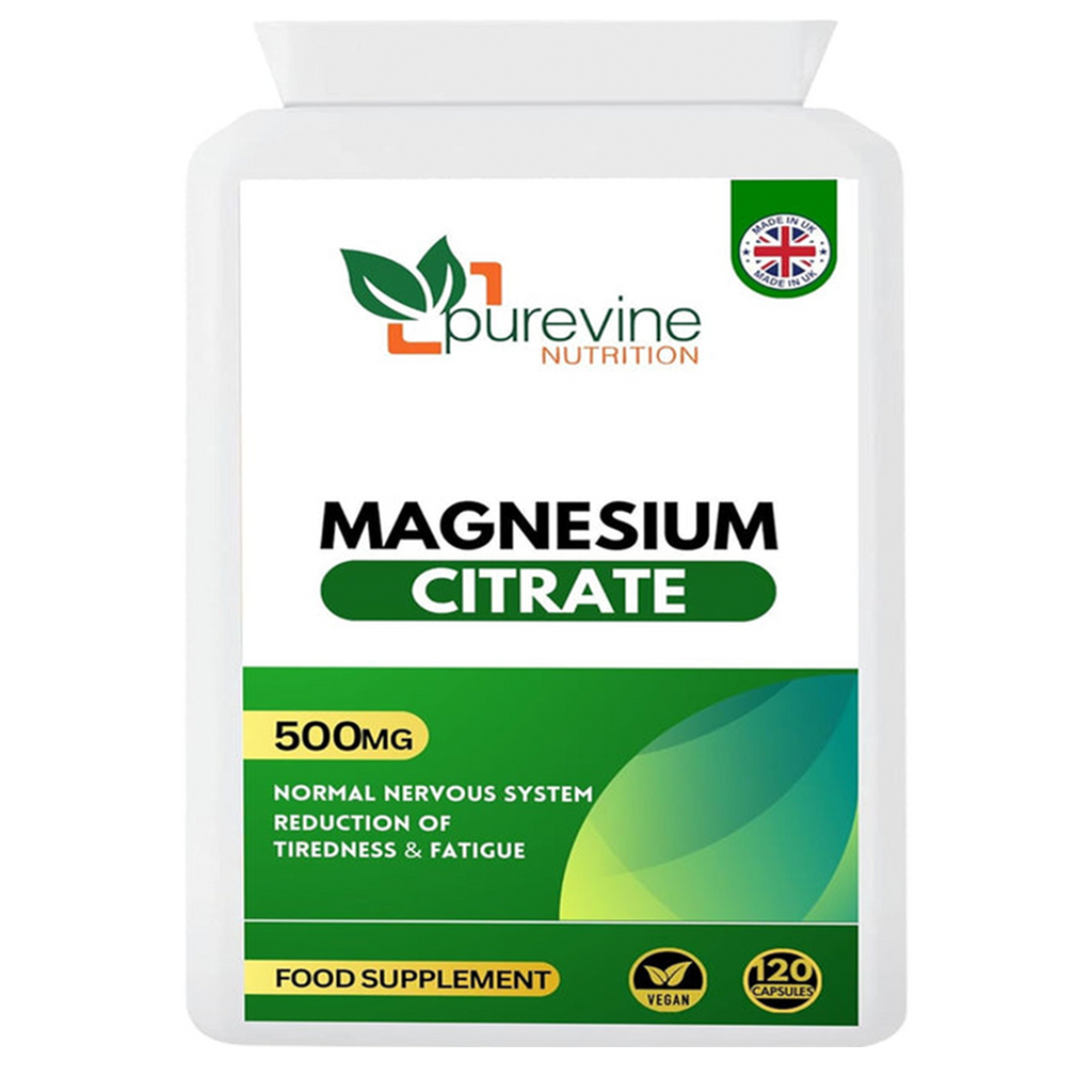 Magnesium Citrate 500mg Capsules | Energy & Muscle Support