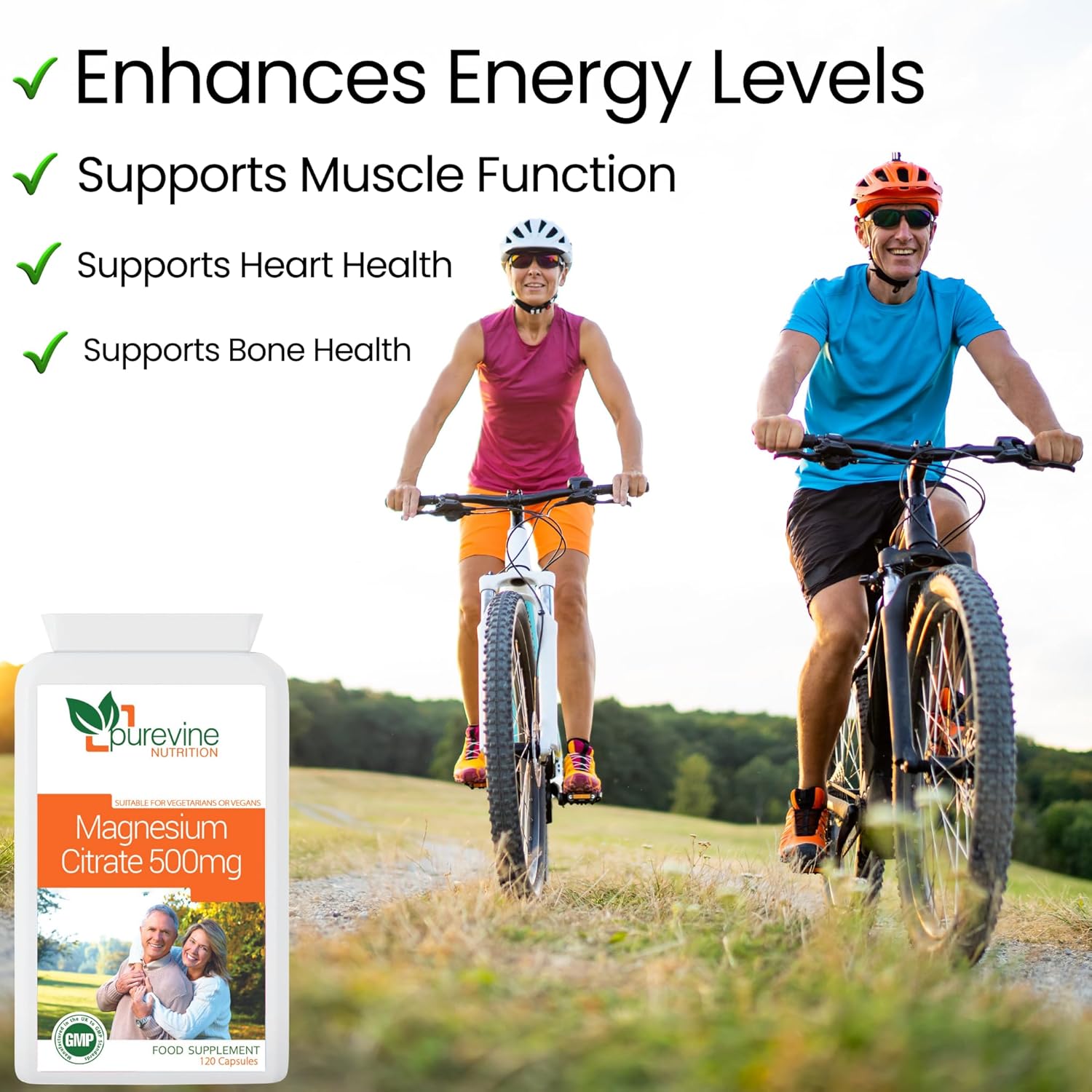 Magnesium Citrate 500mg Capsules | Energy & Muscle Support