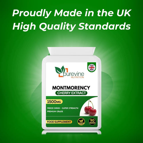 Montmorency Cherry 1500mg Capsules | Joint & Sleep Support – Purevine