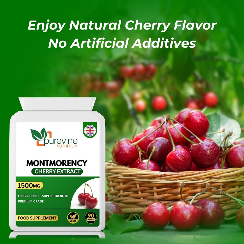 Montmorency Cherry 1500mg Capsules | Joint & Sleep Support – Purevine