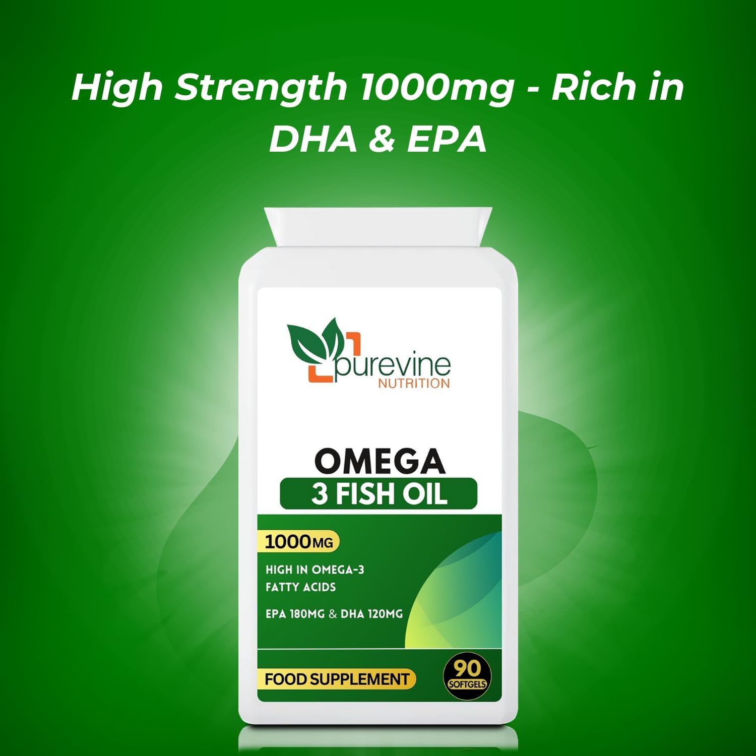 Omega 3 Fish Oil 1000mg Capsules | Purevine Nutrition