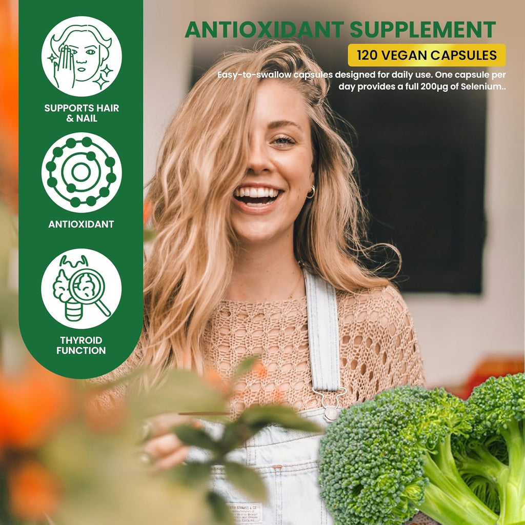 Selenium 200µg Capsules | Immune & Thyroid Support – Purevine