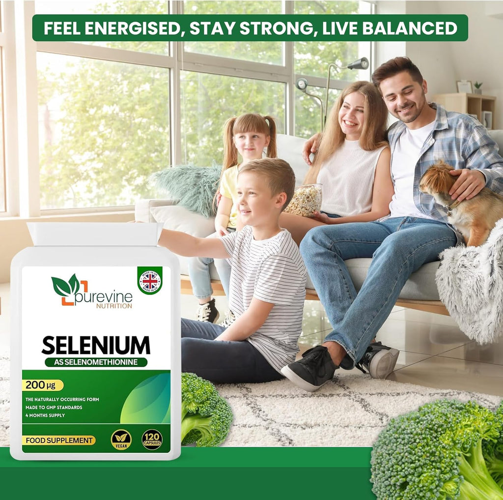 Selenium 200µg Capsules | Immune & Thyroid Support – Purevine