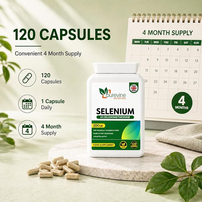 Selenium 200µg – 120 Capsules - Image 3