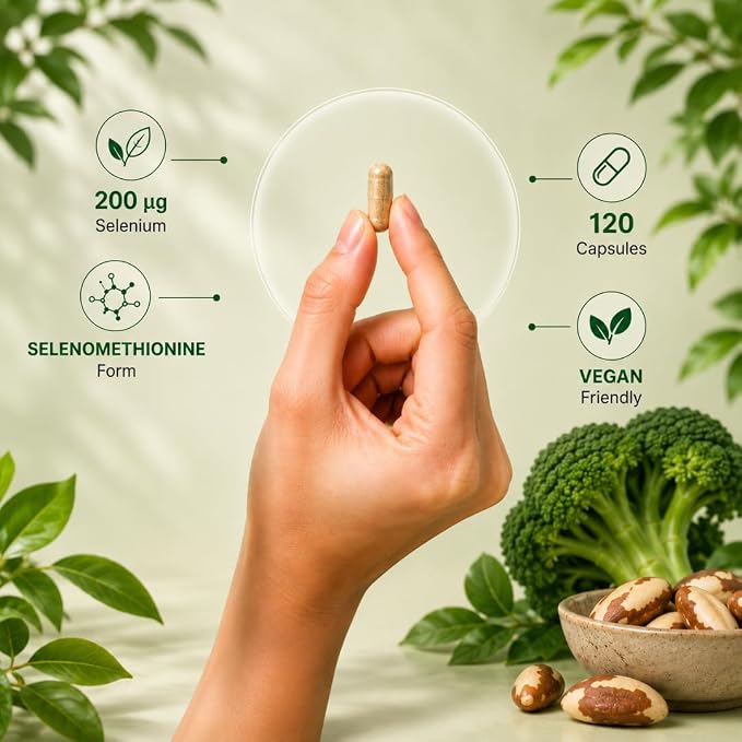 Selenium 200µg – 120 Capsules - Image 4